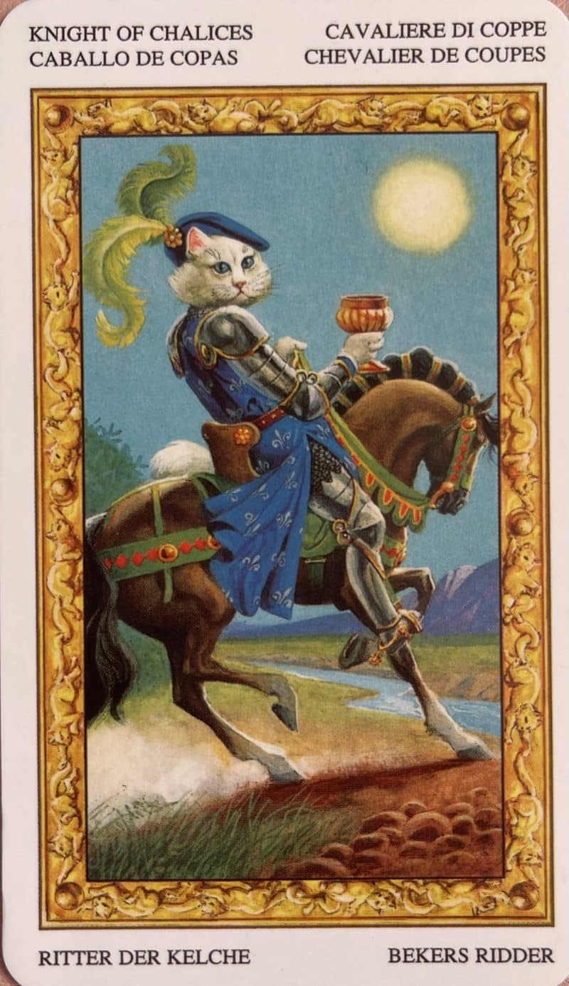 Hình ảnh chàng kỵ sĩ và chú ngựa trong Knight Of Wands
