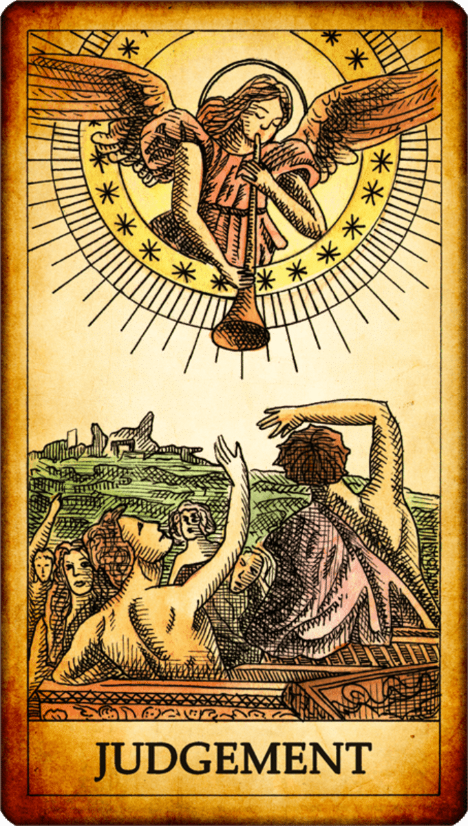 Hình ảnh xuất hiện trên lá bài Judgement Tarot