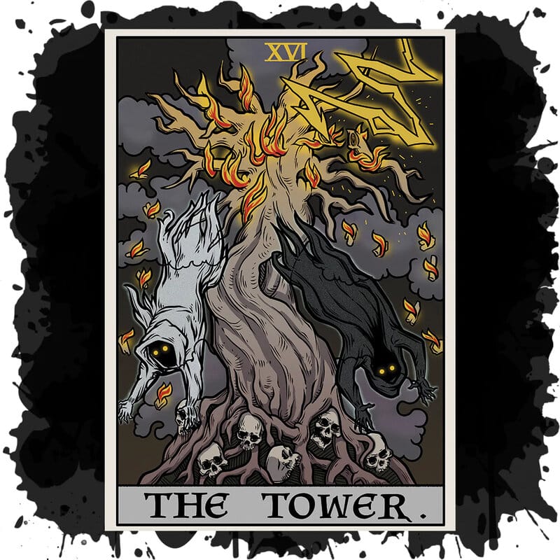 The Tower Tarot đại diện cho những biến động, tai họa và sự cố bất ngờ